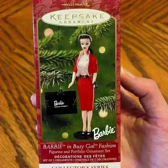 Hallmark Other - 2000 Hallmark Barbie In Busy Gal Fashion Set Keepsake Ornament
